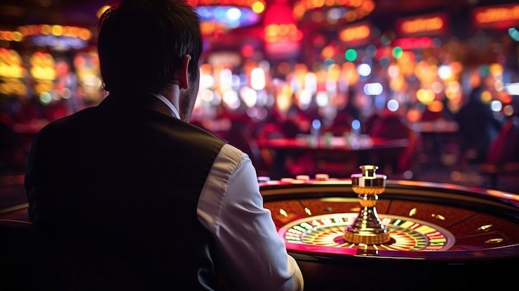 Studio siaran Live Casino konoha77 dengan kamera HD dan pencahayaan profesional untuk pengalaman streaming terbaik